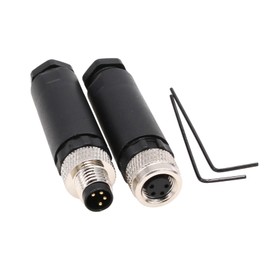 M8 Industrial Round Sensor 4 Pin Male & Female A Code Socket Industrial Round Sensor Plug Aviation 8mm Waterproof IP67 Plug