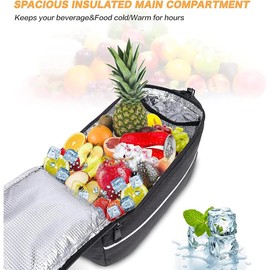RANDDER Bike Rear Rack Bag Insulated Bicycle Rack Bag Bike Trunk Cooler Bag Bike Panniers 10L