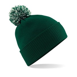 Beechfield B450 Snowstar Duo Beanie Hat Bottle Baseball Cap, (White), One Size