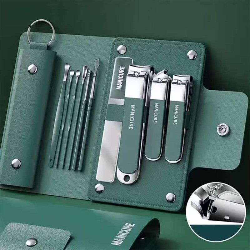 [ BorongPro ] Professional 10-in-1 Stainless Steel Nail Clipper Set