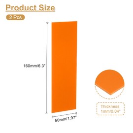 QUARKZMAN 2 Stück Messergriff-Futter, 160 x 50 x 1mm G10 Spacer Sheets Messergriff-Futtermaterial für die Herstellung von Messerschalen, Orange