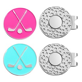 fKiZanthene Golf Ball Markers with Magnetic Hat Clip, 0.98in Zinc Alloy Markers for Men Daddy, Golf Accessories for Course & Gifts