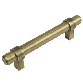 Cosmas 161-3.5BAB Brushed Antique Brass Contemporary Bar Cabinet Handle Pull - 3-1/2" Inch (89mm) Hole Centers