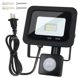SenMeiGuang LED (Improved 20223, 2P Plug, Ultra-thin, Compatible with PSE Certified), Floodlight, 10W, Daylight White, 6,000K, 1000LM Work Light, Sensor Light, Motion Activity, Waterproof IP66, Outdoor, Outdoor, Outdoor, Outdoor, Outdoor, Outdoor, Outdoo