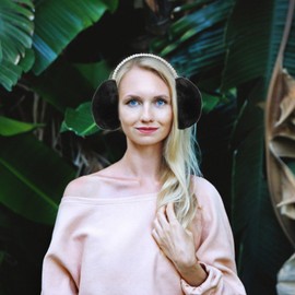 KESYOO Pearl Ear Muffs Fluffy Earmuffs Pearl Winter Warm Earmuff Ear Muffs for Women Girls Black