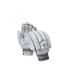 Gunn & Moore GM Cricket Batting Gloves | 202 | Lightweight Design | Cotton Palm | Extra Small Junior Left Handed | 1 Pair | Approx 300 g per Pair, White/Grey & Black