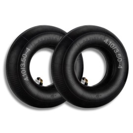 10.4/3.5"-4" Replacement Tyre Tubes 2 Pack Heavy Duty 4.10 3.50-4/410/350-4 Tube with Curved Valve Stem for Wheelbarrows, Lawnmowers, Sack Trucks, 4" Carts, Tractors, Golf Carts