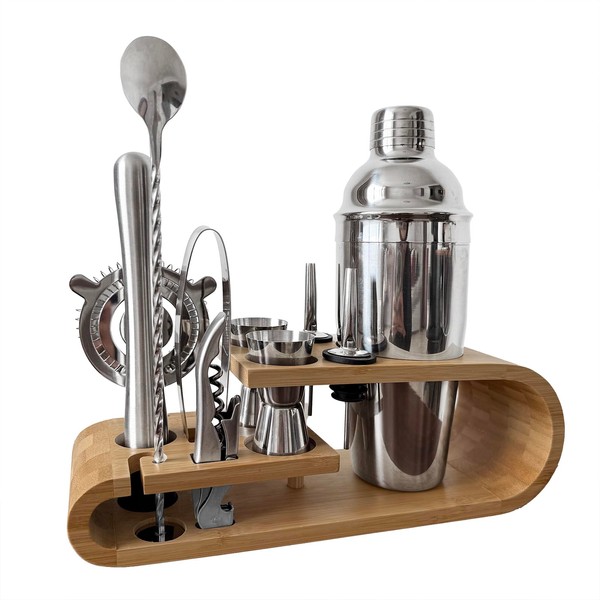 CHEZKVSIOXA CHEZKVSIOXA Mixology Bartender Kit Stainless Steel Cocktail Shaker Set