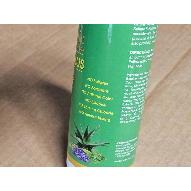 J Organic solutions x2 Growth-Plus Hydrating Shampoo With Aloe Vera