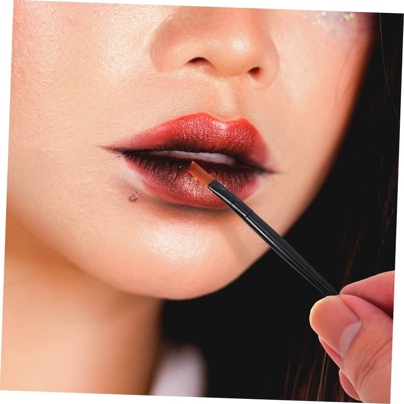 Minkissy 100pcs Black Aluminum Tube Lip Applicator Wands Mini Fiber