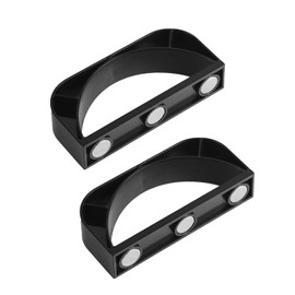 Gosknor Pack of 2 Magnetic Ice Scoop Holder for GE Opal Nugget Ice Maker 1.0 and 2.0, Black ABS Replacement Holder with Strong Magnet Fits in Freezer Worktop (Holder Only)