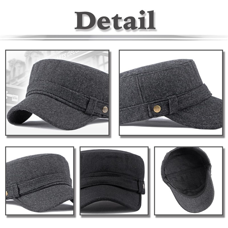 White Fang CZ136 Military Hat, Work Cap, Stylish, Stylish, Simple,