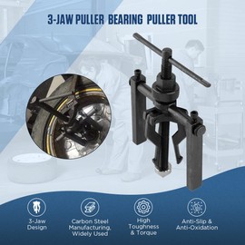 CMTOOL Bearing Puller Tool 3 Jaw Pilot Bearing Removal Tool Kit, Blind Bearing Extractor Small Tool Set, CR-V Steel, Three Jaw Design