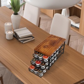 YCICI Coffee Pod Drawer Holder for K cup, 3tier Coffee Pod Drawer Organizer, No Assembly Required, K Cup Holder with 54 Capacity Capsule Pods. Suit for Home Office,Kitchen,Cafe Counter. (Black)