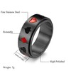 HMOOY Stainless Steel Spinner Ring, Playing Card Spade Ace Poker