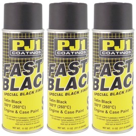 PJ1 16-SAT-3PK Satin Black Engine Spray Paint, 33 oz, 3 Pack