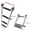 Mojiate Made Stainless Steel Boat Ladder 4-Step, Telescoping Transom Stepladder,