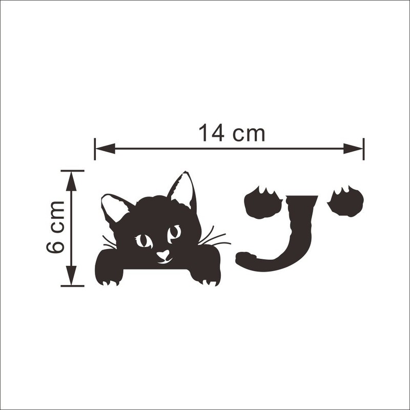 Decaltor Cat Wall Stickers Light Switch Decor Decals Art Mural