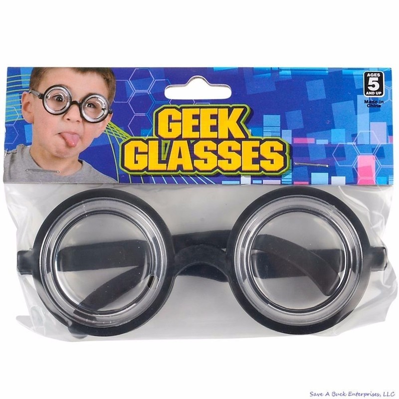 Round Bubbles Glasses Bug Eyes Specs Coke Bottle Costume Goggles