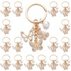 PHAETON 20PCS Crystal Butterfly Keychain Butterfly Shape Key Chain with