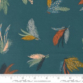 Woodland Wildflowers - Dark Lake - 45581 18 - Moda - 752106748262, Cut by the yard, Blue