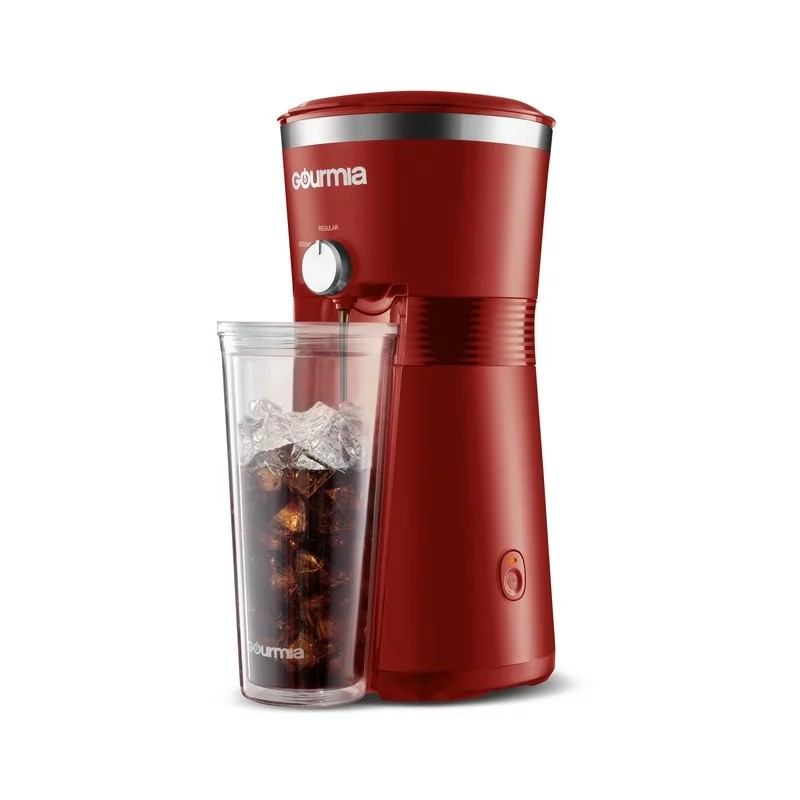 Gourmia Red Gourmia Iced Coffee Maker with 25 fl oz
