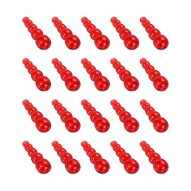 PATIKIL Stacked Fishing Beads, 50 Pack Plastic Fishing Bead Lure Tackle Inline Making Supplies for Saltwater Freshwater, Red
