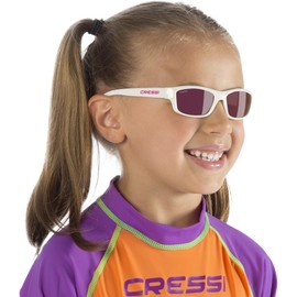 Cressi Swim Kinder Jogi Kid'S Sunglasses Sonnenbrille, Weiß/Linsen Rosa, 2/6 Jahre