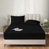 EV Dekor®MF123 Fitted Sheet Double, Black - Deep Pocket Bedsheet