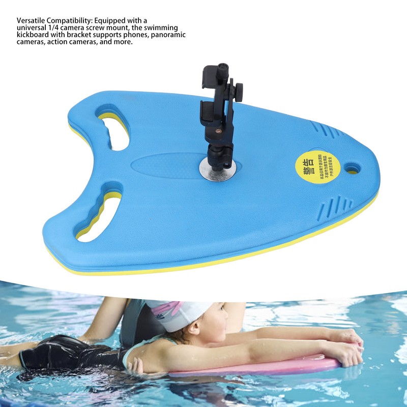 Swim Kickboard with Phone Holder Foldable EVA Foam Swimming Float