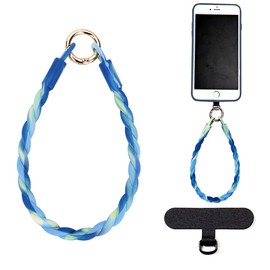 WODONGTECH Gradient Silicone Phone Wrist Strap, Cellphone Lanyard with Tether Tab, Elastic Hands-Free Wristlet