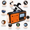 4000mAh Emergency Weather Radio with Hand Crank and Solar Charging