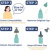 NANODROPPER SIZE 14 Adaptor for Eyedrop Bottles - Volume Reducing