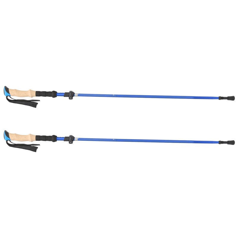 2pcs Foldable Hiking Poles Set Outdoor Walking Climbing Alpenstocks Collapsible