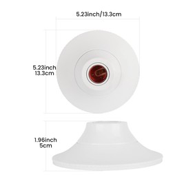 2pcs E26/E27 LampSocket Bulb Pendant Holder, Suitable for 110V-250V Voltage, light fixture Textured Round Fixed Base Bracket, Simple White nut Socket, Suitable for Home, Office, and Industrial use.