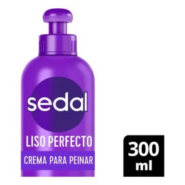 SEDAL Crema para Peinar Liso Perfecto, deja tu cabello liso y fuerte de la raíz a las puntas, con aceite de macadamia, vitamina C y proteína de seda  