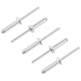 3/16" x 3/4" Aluminum Blind Rivets, 4.8mm x 19mm Pop Rivet, Aluminum Grip Steel Mandrel, 100 PCS