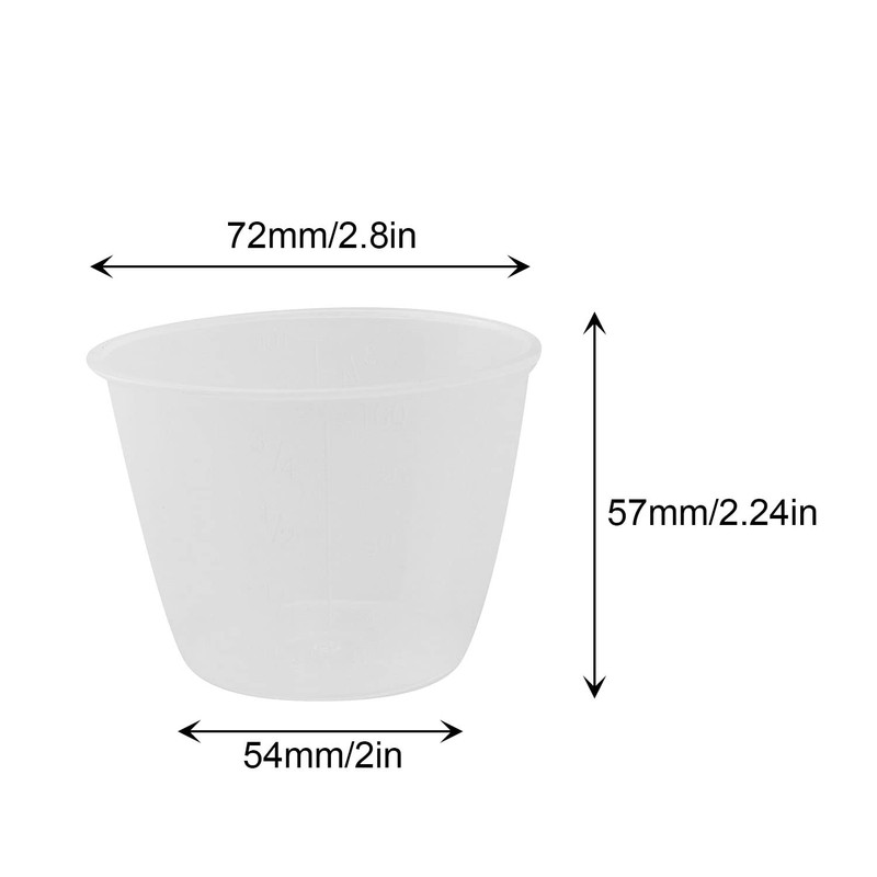 JCBIZ 5pcs Plastic Transparent Rice Measuring Cup 180ml Rice Cooker