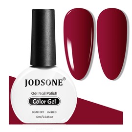 JODSONE Red Agate Gel Nail Polish 10ml Soak Off Nail Polish Dark red Nail Color Salon Quality Long-Lasting Vegan & Cruelty-Free Low Odor Need U V Lamp Curing