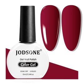 JODSONE Red Agate Gel Nail Polish 10ml Soak Off Nail Polish Dark red Nail Color Salon Quality Long-Lasting Vegan & Cruelty-Free Low Odor Need U V Lamp Curing