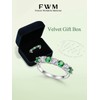 FWM 925 Sterling Silver Stackable Moissanite Ring for Women Emerald