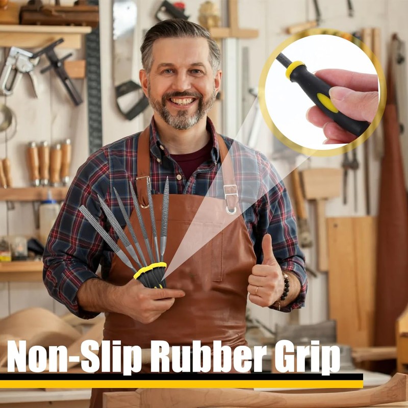 SGERUFZ 6-Piece Precise File Set for Workshop and DIY Including
