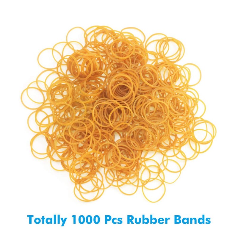 Selizo 1000Pcs Elastic Bands Small Rubber Bands Assorted for Office