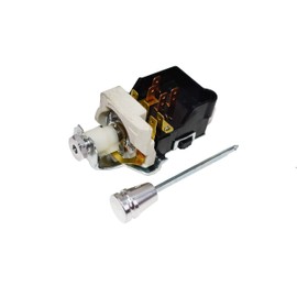 A-Team Performance - Headlight Switch Dash Dimmer Billet Aluminum with Standard 8 Terminal GM Plug - Compatible with 1968-1984 Chevy GM Street Rod Truck or Rat Rod Build - Headlight Dimmer Switch