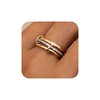 Dochais Gold Stackable Rings for Women Men Non Tarnish, 18k