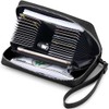JEEBURYEE Women's Genuine Leather Credit Card Holder Wallet RFID Blocking