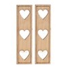 Melody Jane Dollhouse Heart Cutout Shutters Wooden 1:12 Scale Laser