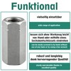 Hexagonal sleeves with internal thread, stainless steel A2 / V2A,