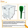kathson Acrylic Bird Bath Box,Parrot Transparent No-Leakage Bathtub for Cage