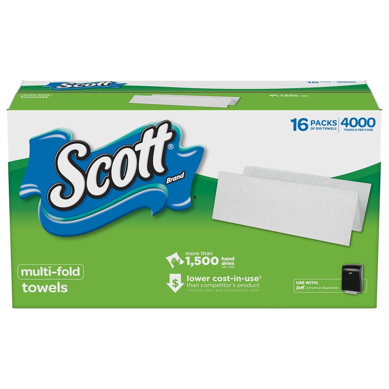 Scott Multifold Paper Towels for Small Business (08009), 9.2” x